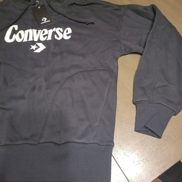 Converse Logo Embroidered Loose Fleece Hoodie size SMALL *NWTS* - Picture 6 of 7